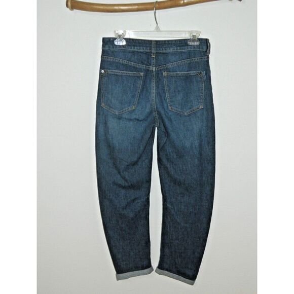 Pilcro Anthropologie Jeans Size 26 The Bow Boyfriend Distressed Dark Wash - Picture 7 of 12